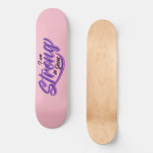 私はイエスの黒と紫に強い スケートボード (正面)