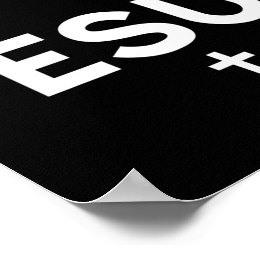 私はイエスのTシャツを愛する君は愛国的な信者である ポスター (角)