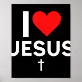 私はイエスのTシャツを愛する君は愛国的な信者である ポスター (正面)