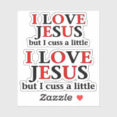 私はイエスを愛しているが、私は少し輪郭のカットを見る シール (シート)