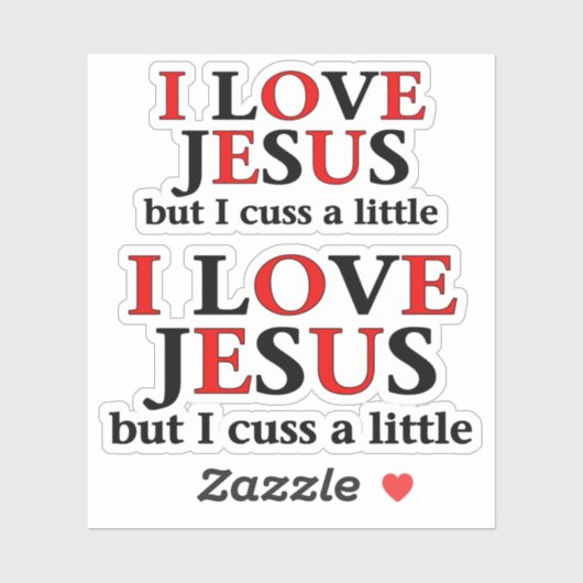 私はイエスを愛しているが、私は少し輪郭のカットを見る シール (シート)