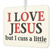 私はイエスを愛している[しかし、私は少し考える] カーエアーフレッシュナー (左)