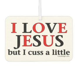 私はイエスを愛している[しかし、私は少し考える] カーエアーフレッシュナー