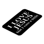 私はイエスを愛している[しかし、私は少し考える] マグネット (左側)