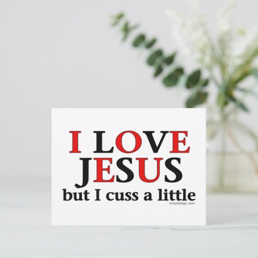 私はイエスを愛している[でも少しは愛している] ポストカード (スタンド正面)