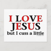 私はイエスを愛している[でも少しは愛している] ポストカード (正面)