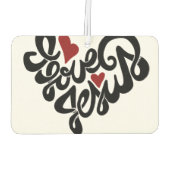 私はイエスを愛している カーエアーフレッシュナー (裏面)