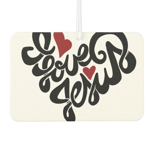 私はイエスを愛している カーエアーフレッシュナー (正面)