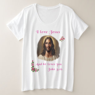 私はイエスを愛している プラスサイズTシャツ