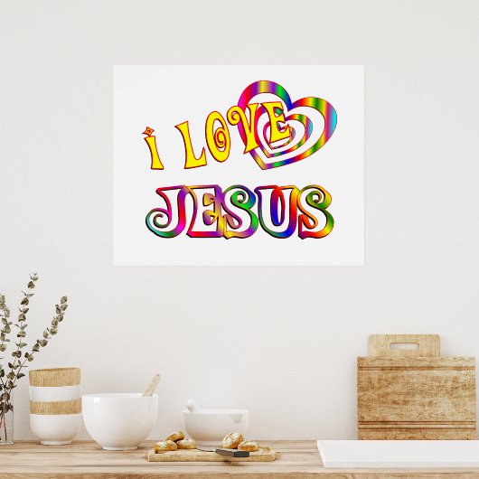 私はイエスを愛している ポスター (キッチン)