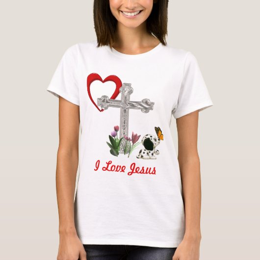 私はイエスを愛している Tシャツ (正面)
