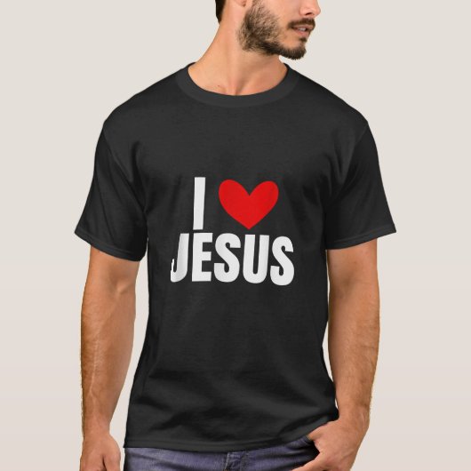 私はイエスを愛している Tシャツ (正面)