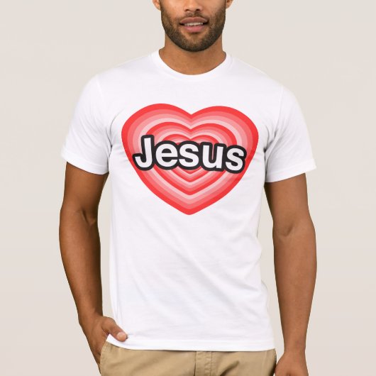 私はイエスを愛している Tシャツ (正面)