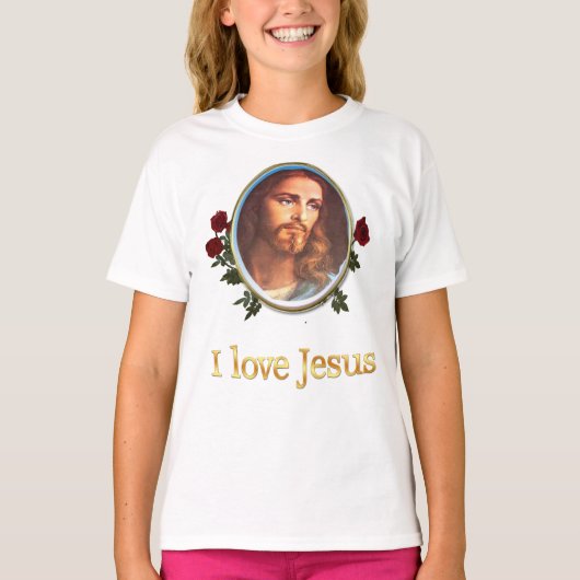 私はイエスを愛している Tシャツ (正面)