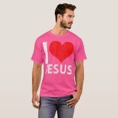 私はイエスを愛している Tシャツ (正面フル)