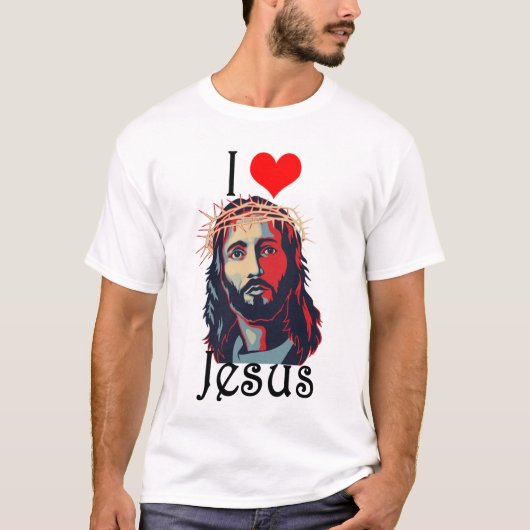 私はイエスを愛している Tシャツ (正面)