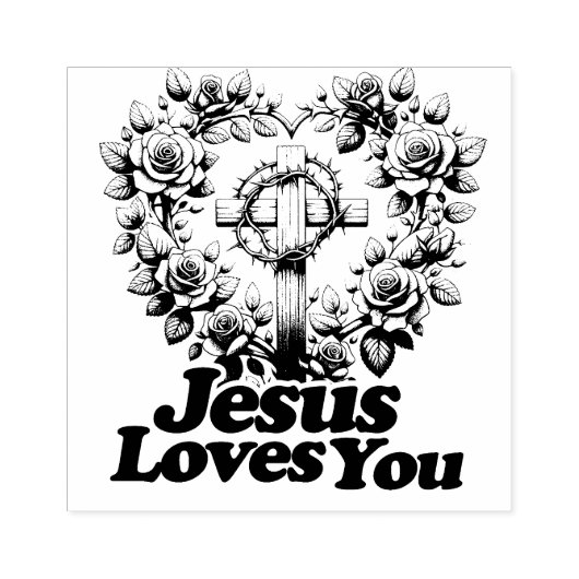 私はイエスを愛し、イエスはあなたを愛する ラバースタンプ (インプリント)