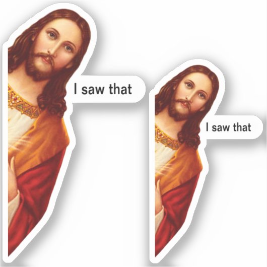 私はイエスを見たシール シール (正面)