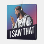 私はイエスを見た セラミックオーナメント (左)