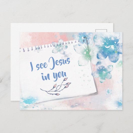 私はイエスを見る ポストカード (正面/裏面)