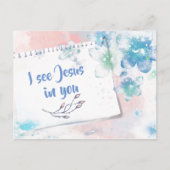 私はイエスを見る ポストカード (正面)