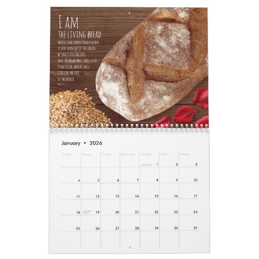 私はイエスキリストの聖句の記述である カレンダー (1月 2026)