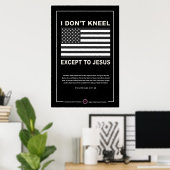 私はイエス以外はひざまずかない ポスター (ホームオフィス)