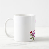 私はイエス様の製品とバラが大好き コーヒーマグカップ (左)