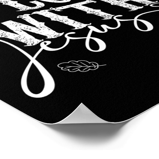 私はイエス紅葉とカボチャの秋が大好感謝していき ポスター (角)