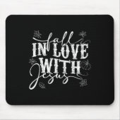 私はイエス紅葉とカボチャの秋が大好感謝していき マウスパッド (正面)