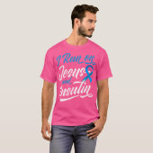私はイエス走インシュリン糖尿病クリスチャン Tシャツ (正面フル)