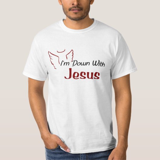 私はイエス・キリストとあります Tシャツ (正面)