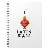 私はイエス・キリストのラテン系の多くの神聖なハートを愛します ノートブック (正面)