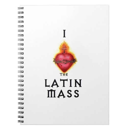 私はイエス・キリストのラテン系の多くの神聖なハートを愛します ノートブック (正面)