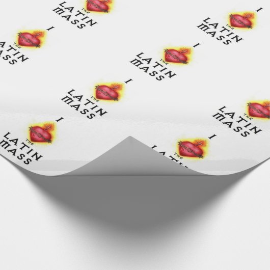 私はイエス・キリストのラテン系の多くの神聖なハートを愛します ラッピングペーパー (角)