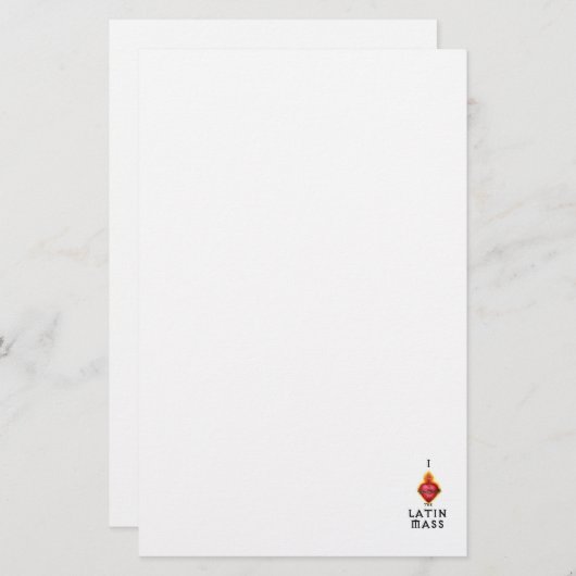 私はイエス・キリストのラテン系の多くの神聖なハートを愛します 便箋 (正面/裏面)