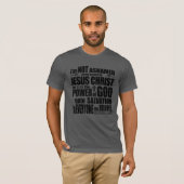 私はイエス・キリストの福音を恥としません Tシャツ (正面フル)