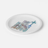 私はイエス・キリストの紙皿を愛します ペーパープレート (アングル)