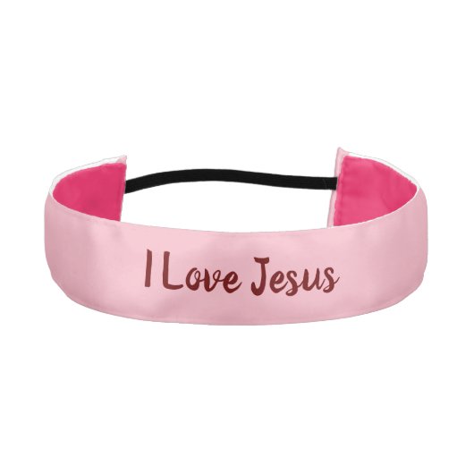 私はイエス・キリストを愛します アスレチックヘッドバンド (正面)