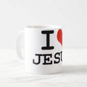 私はイエス・キリストを愛します コーヒーマグカップ (正面左)
