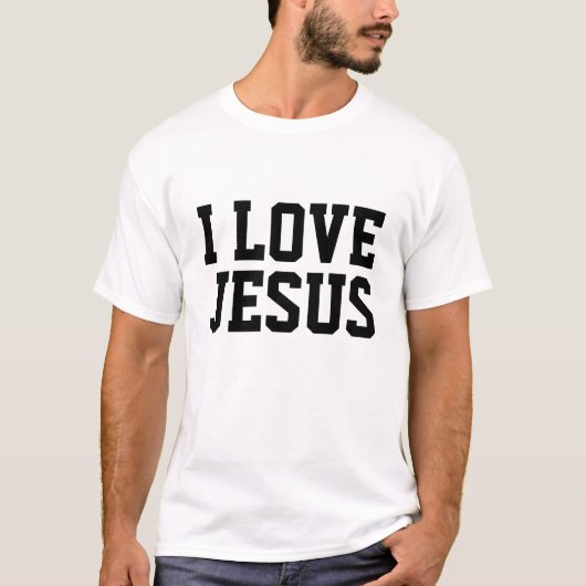 私はイエス・キリストを愛します Tシャツ (正面)