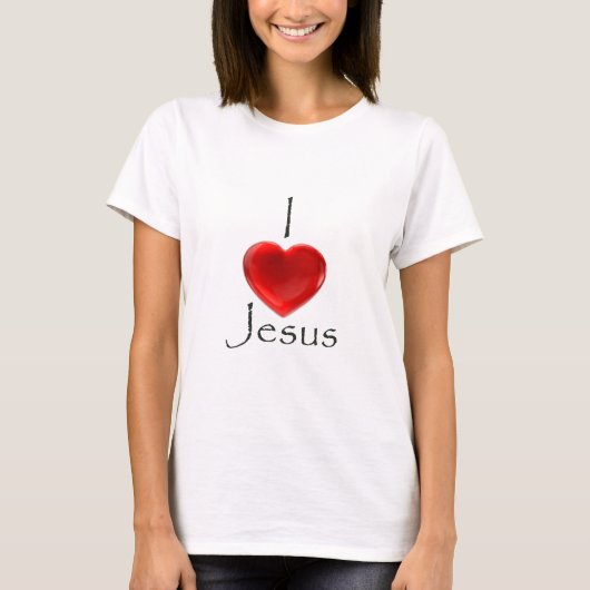 私はイエス・キリストを愛します Tシャツ (正面)