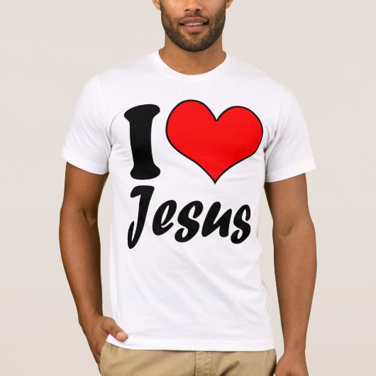 私はイエス・キリストを愛します Tシャツ (正面)