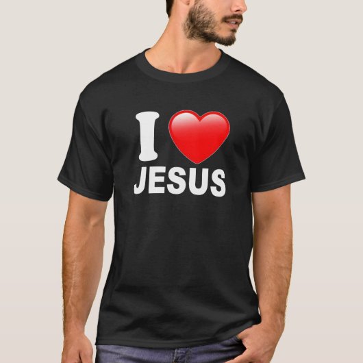 私はイエス・キリストを愛します Tシャツ (正面)