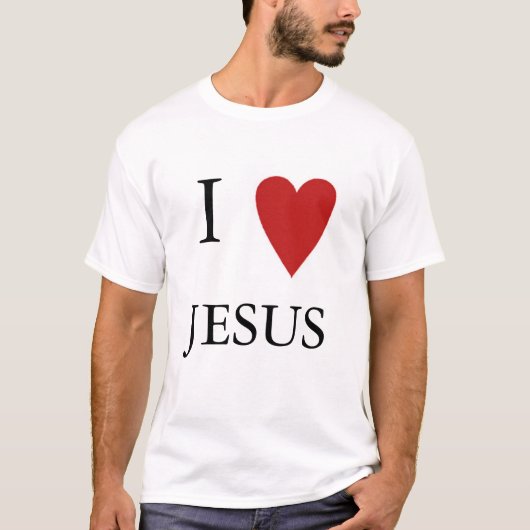 私はイエス・キリストを愛します Tシャツ (正面)