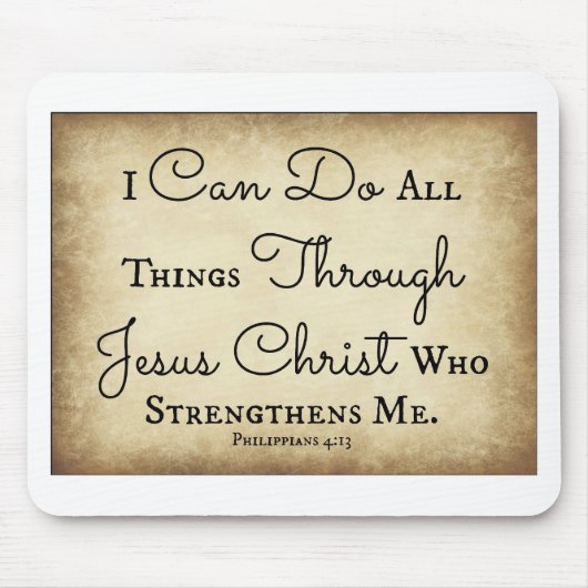私はイエス・キリストを通してすべての事をしてもいいです マウスパッド (正面)