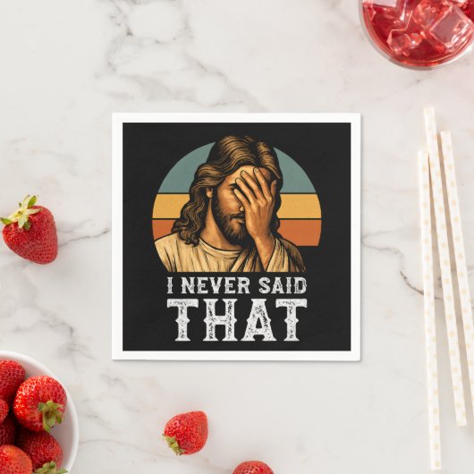 私はイエス・キリスト教のミームを言っおもしろいた スタンダードカクテルナプキン (インサイチュ)