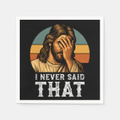 私はイエス・キリスト教のミームを言っおもしろいた スタンダードカクテルナプキン (正面)