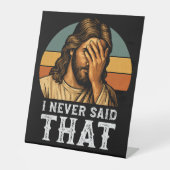 私はイエス・キリスト教のミームを言っおもしろいた 台座サイン (正面)