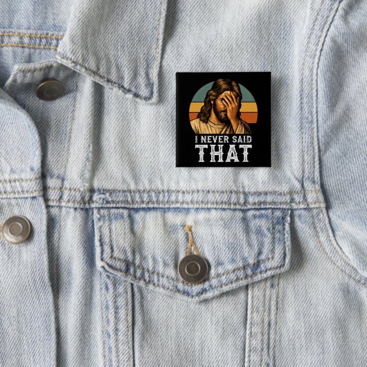 私はイエス・キリスト教のミームを言っおもしろいた 缶バッジ (インサイチュ)